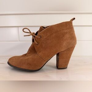 Lucky Brand Tan Suede Ankle Booties